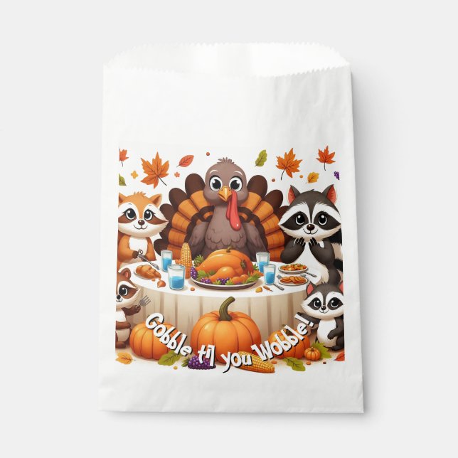 Bolsa De Papel Gobble hasta que tambaleamos (Anverso)