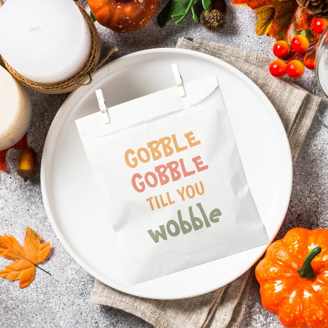 Bolsa De Papel Gobble hasta que te tambalees | Acción de Gracias (Subido por el creador)