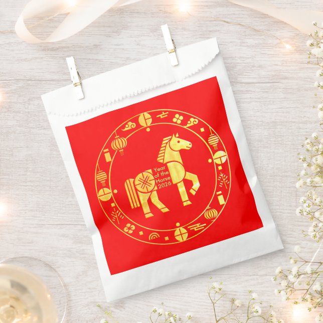 Bolsa De Papel Gold Chinese new year 2026 (Cortado)