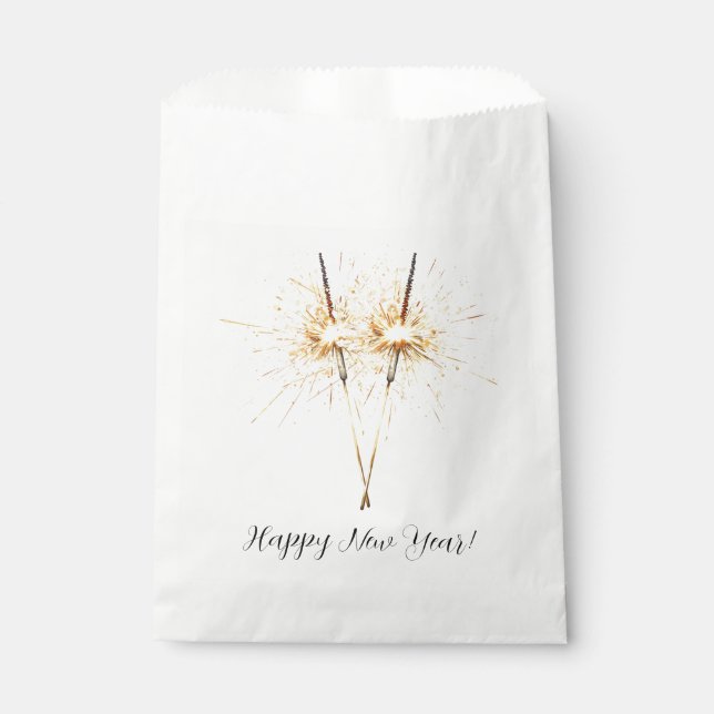 Bolsa De Papel Gold New Year's Eve Day Celebration Sparklers (Anverso)