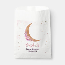 Bolsa De Papel Golden Floral Moon Baby Shower