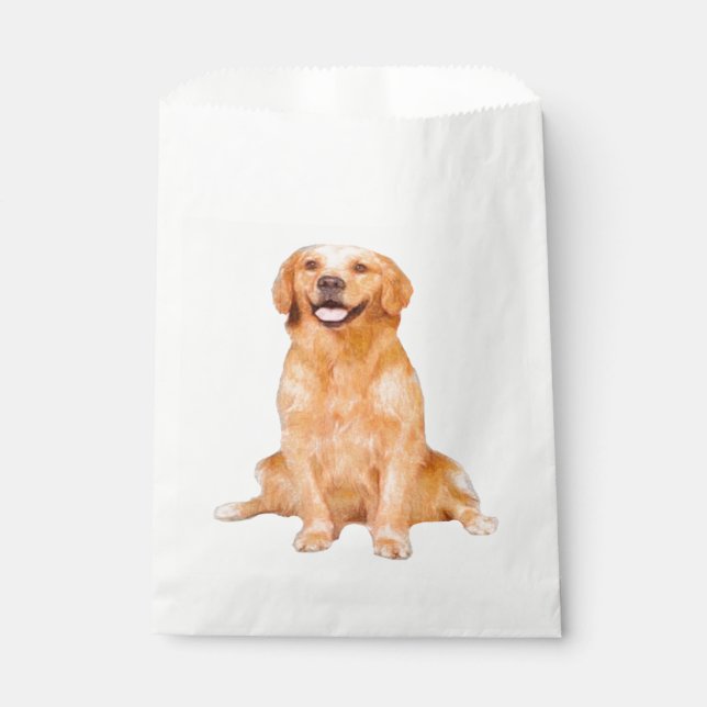 Bolsa De Papel Golden Retriever Sitting (Anverso)