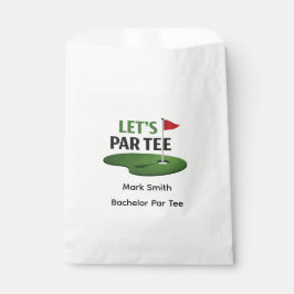 Bolsa De Papel Golf Bachelor themed on green grass