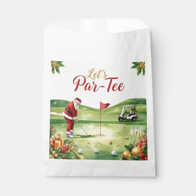 Bolsa De Papel Golf Christmas  Let’s Par tee with Santa Claus  (Anverso)