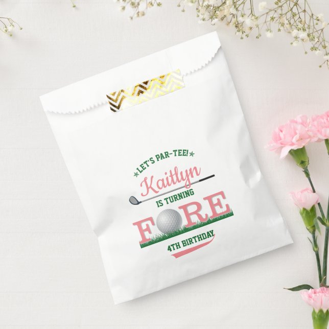 Bolsa De Papel Golf PAR-TEE 4º cumpleaños (Sellado)