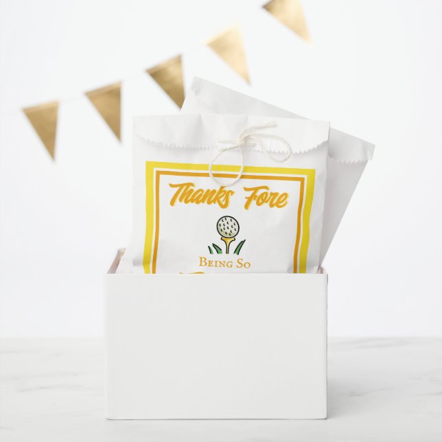 Bolsa De Papel Golf Party Favors Yellow to Personalize (Fiesta)
