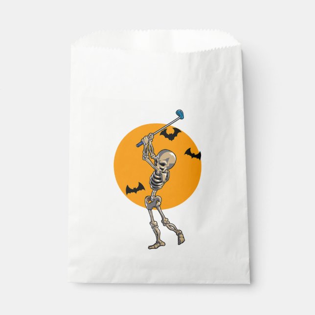 Bolsa De Papel Golf Skeleton Halloween Halloween Halloween Golf H (Anverso)