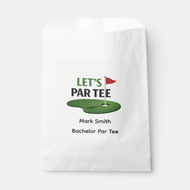 Bolsa De Papel Golf soltero temático sobre hierba verde (Anverso)