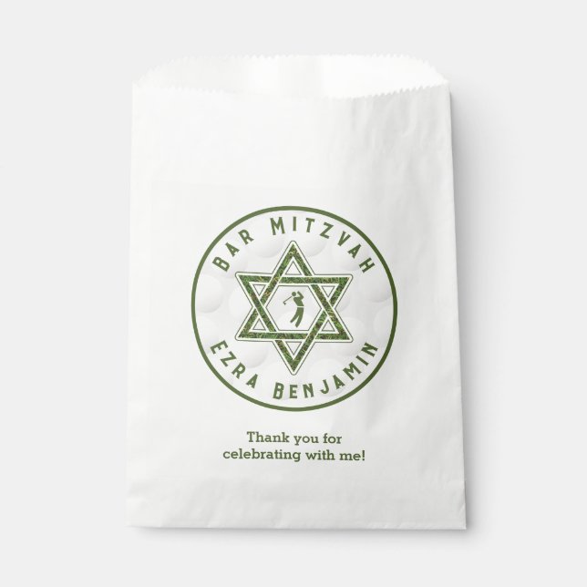 Bolsa De Papel Golf Them Bar Mitzvah (Anverso)