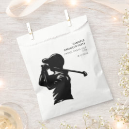 Bolsa De Papel Golfista negro Viaje de golf Despedida de soltero