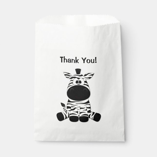 Bolsa De Papel Goofy Zebra Gracias (Anverso)