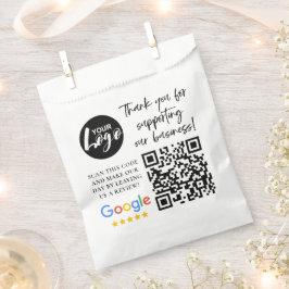 Bolsa De Papel Google Reviews Gracias al logotipo QR Code