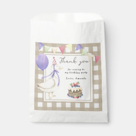 Bolsa De Papel Goose 1º cumpleaños Gracias por venir