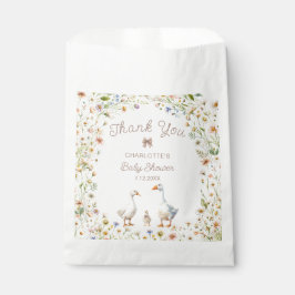 Bolsa De Papel Goose Floral Baby Shower Gracias