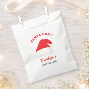 Bolsa De Papel Gorra Baby Shower Neutral de Invierno de Santa Beb