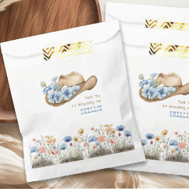 Bolsa De Papel Gorra Cowboy con Boho Wildflowers Western