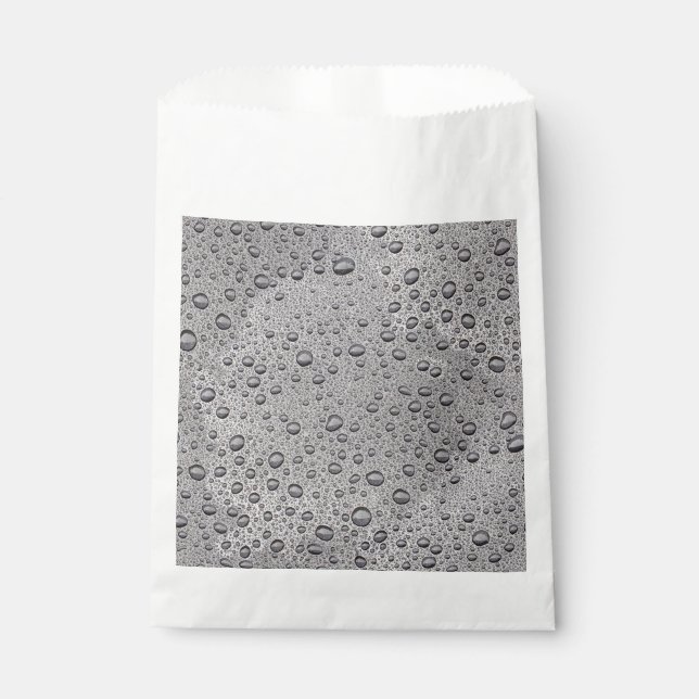 Bolsa De Papel Gotas de agua gris (Anverso)