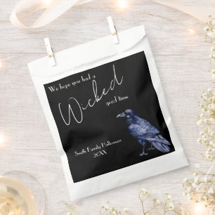 Bolsa De Papel Gothic Raven Malvado, buen momento, fiesta de Hall