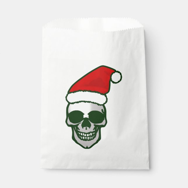Bolsa De Papel gothmas navidades feos cráneo santa (Anverso)