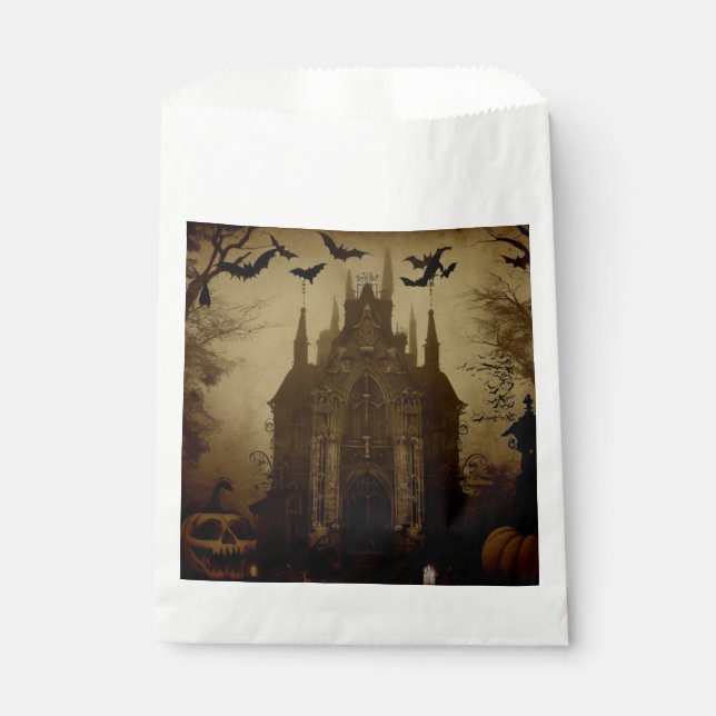 Bolsa De Papel Gótico/Halloween/otoño/calabaza (Anverso)
