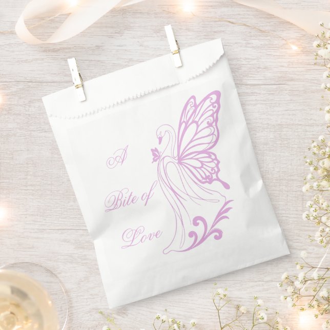 Bolsa De Papel Graceful swan with butterfly wings (Cortado)