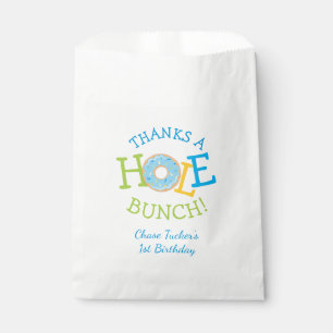 Bolsa De Papel Gracias a Hole Bunch Donut Boy Cumpleaños