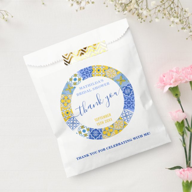 Bolsa De Papel Gracias a la ducha de novias en verano con mosaico (Sellado)