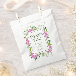 Bolsa De Papel Gracias a Pink Hydrangeas Chica Baby Shower