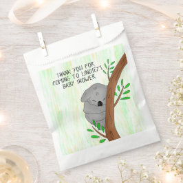 Bolsa De Papel Gracias Baby Shower Favor Sleepy Koala Bear
