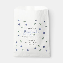 Bolsa De Papel Gracias 'Berry Many' Blueberry Primer cumpleaños
