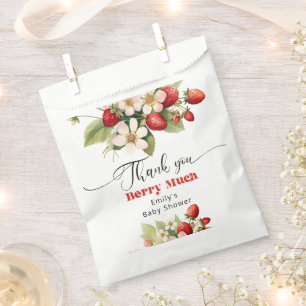 Bolsa De Papel Gracias berry mucha ducha de fresa para bebés