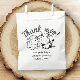 Bolsa De Papel Gracias Boda Temática Vaca