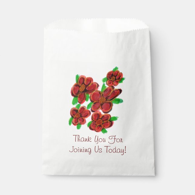 Bolsa De Papel Gracias Bolsa De Favor De Boda (Anverso)