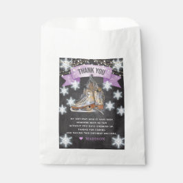 Bolsa De Papel Gracias Chica de patinaje sobre hielo Cumpleaños