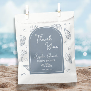 Bolsa De Papel Gracias Conchas de Mar Azules Polvorientas Garabat