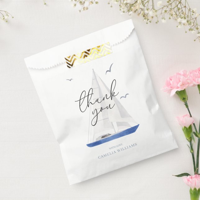 Bolsa De Papel Gracias de mínimo barco náutico Ahoy (Sellado)