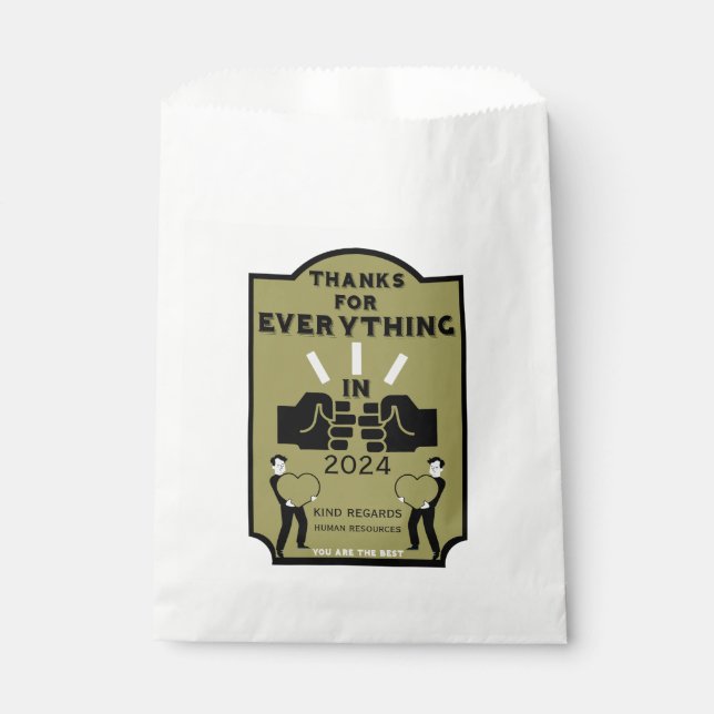 Bolsa De Papel Gracias desde Recursos Humanos (Anverso)