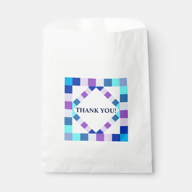 Bolsa De Papel Gracias, Diamond Party Favor Bag (Anverso)