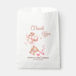Bolsa De Papel Gracias! El oso y los globos favorecen la bolsa