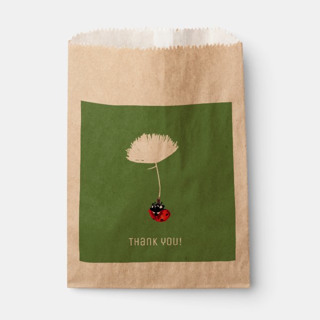 Bolsa De Papel Gracias, Favor Bag, Ladybug Flight (Anverso)