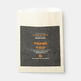 Bolsa De Papel Gracias. Graduación del patrón de denim negro