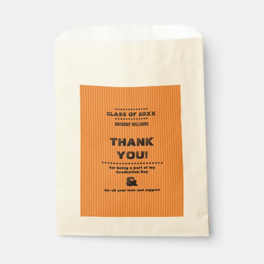 Bolsa De Papel Gracias los bolsos de encargo del favor de la