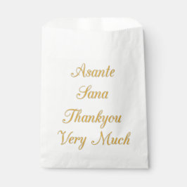 Bolsa De Papel Gracias mensaje de agradecimiento de Asante Sana