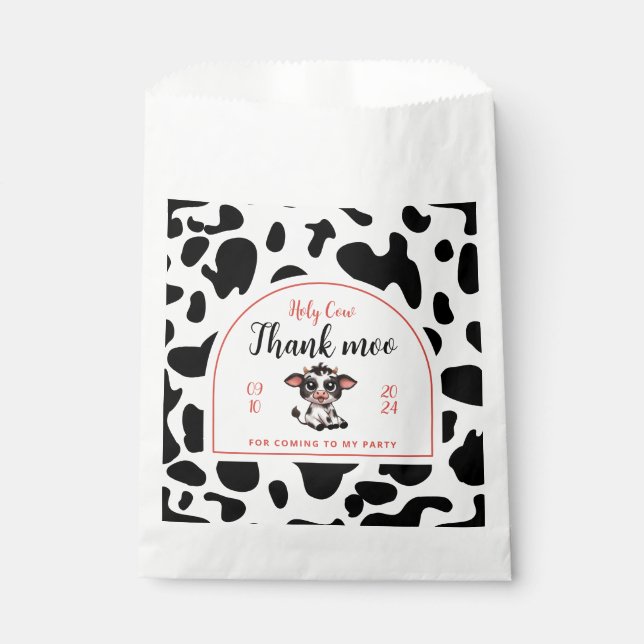 Bolsa De Papel gracias moo gracias moo lindo (Anverso)