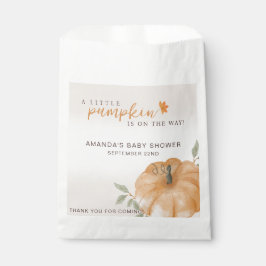 Bolsa De Papel Gracias Naranja Little Pumpkin Fall Baby Shower
