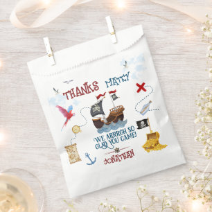 Bolsa De Papel Gracias niños fiesta pirata bebé cumpleaños