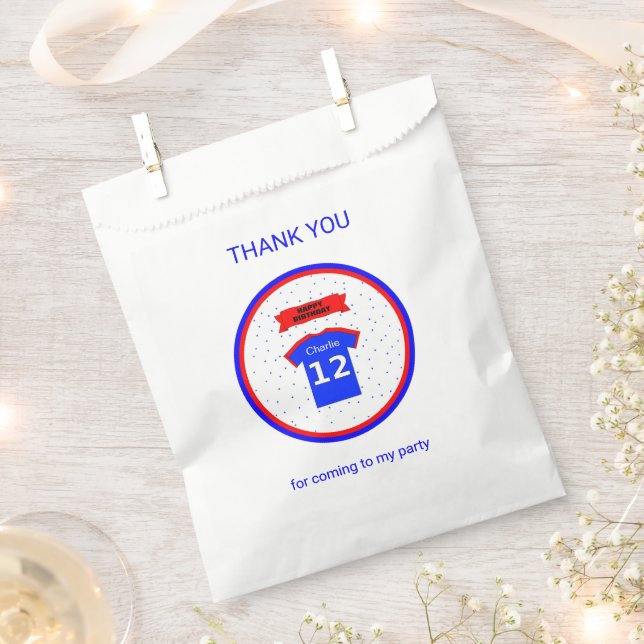 Bolsa De Papel Gracias nombre personalizado 12º cumpleaños (Cortado)