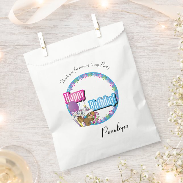 Bolsa De Papel Gracias Personalizado Cumpleaños Squirrel (Cortado)