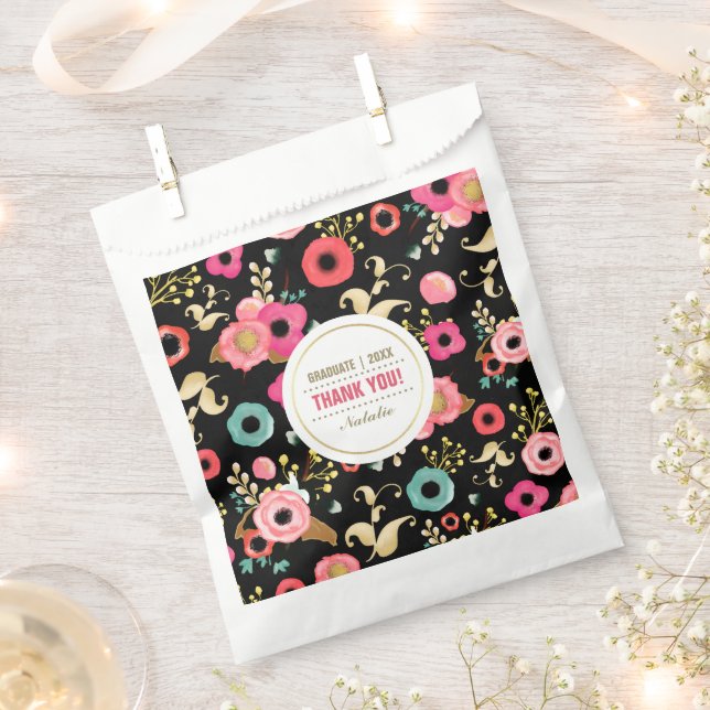 Bolsa De Papel Gracias Personalizado del Partido de Graduación (Cortado)