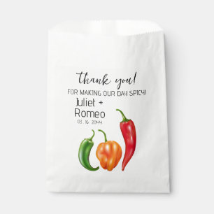 Bolsa De Papel Gracias Pimiento Picante Caliente Boda